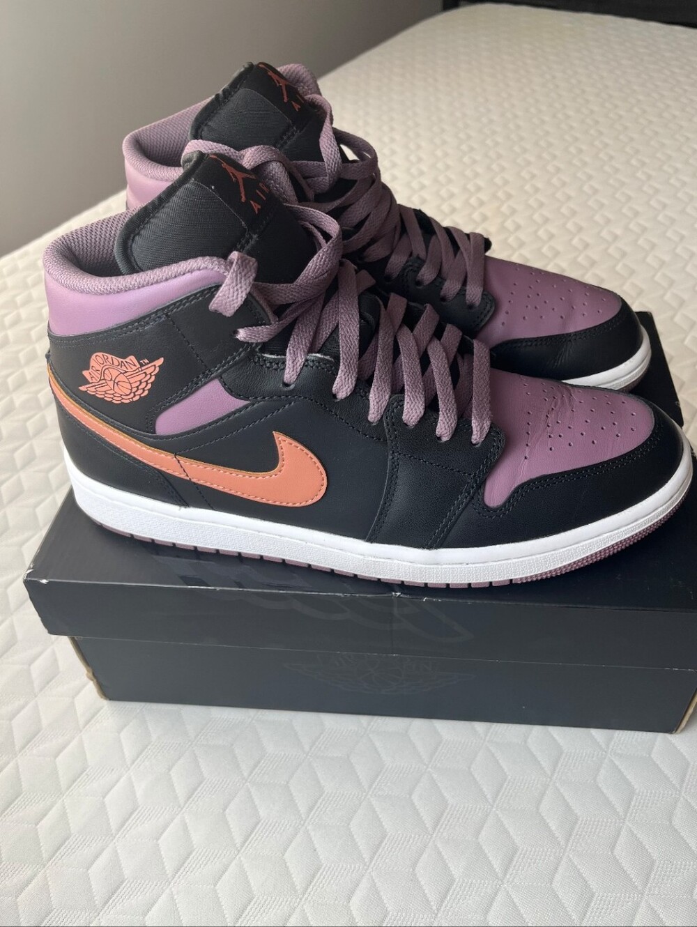 Air Jordan 1 Mid SE "Sky J Mauve / Sky J Orange" - Men's Size 10